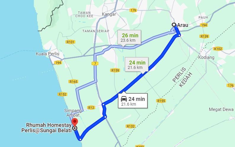 הוילה Simpang Empat  Rhumah Sungai Belati מראה חיצוני תמונה